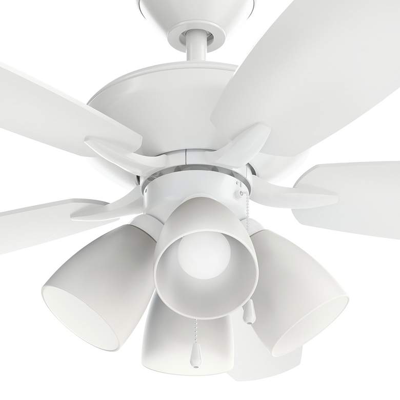 Image 5 52" Kichler Renew Mattte White LED Pull Chain Ceiling Fan more views