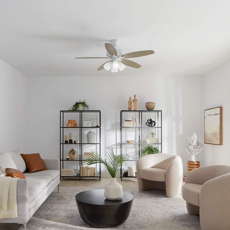 Image 7 52" Kichler Renew Mattte White LED Pull Chain Ceiling Fan more views