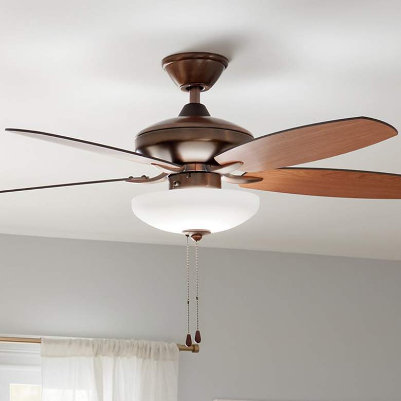 Image 1 52" Kichler Renew Oil-Brushed Bronze LED Hugger Fan