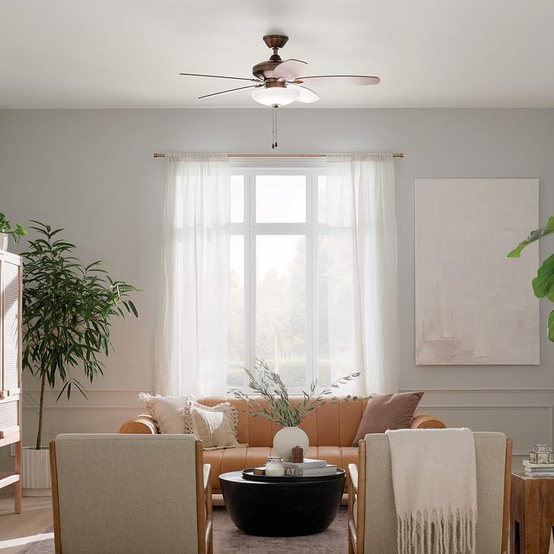 Image 6 52" Kichler Renew Oil-Brushed Bronze LED Hugger Fan more views