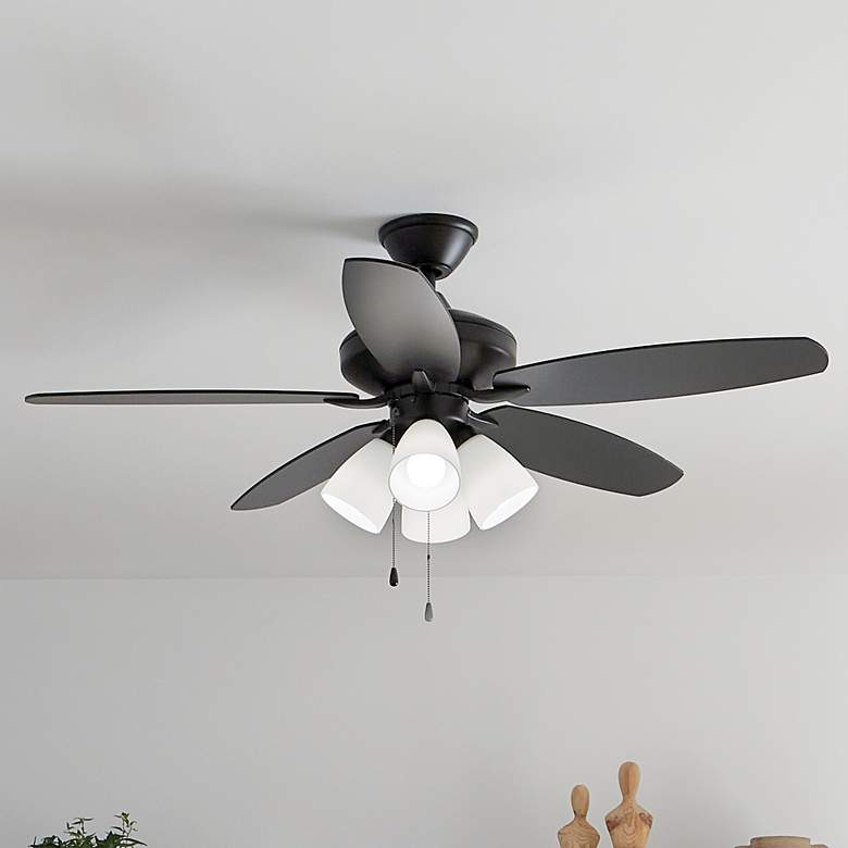 Image 2 52" Kichler Renew Premier Satin Black LED Ceiling Fan