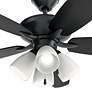 52" Kichler Renew Premier Satin Black LED Ceiling Fan in scene