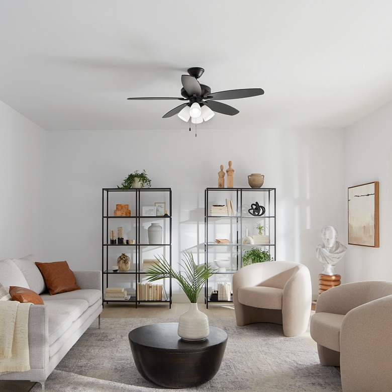 Image 7 52" Kichler Renew Premier Satin Black LED Ceiling Fan more views