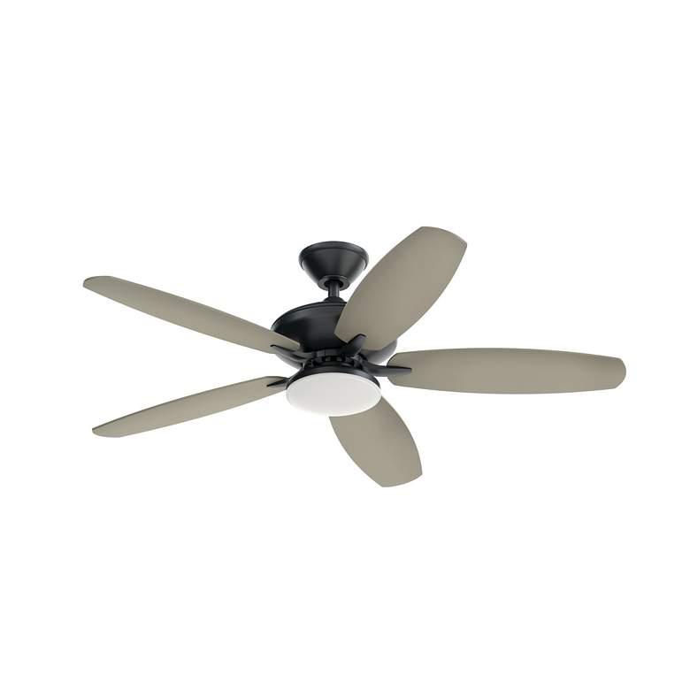 Image 5 52" Kichler Renew Satin Black and Silver LED Ceiling Fan more views