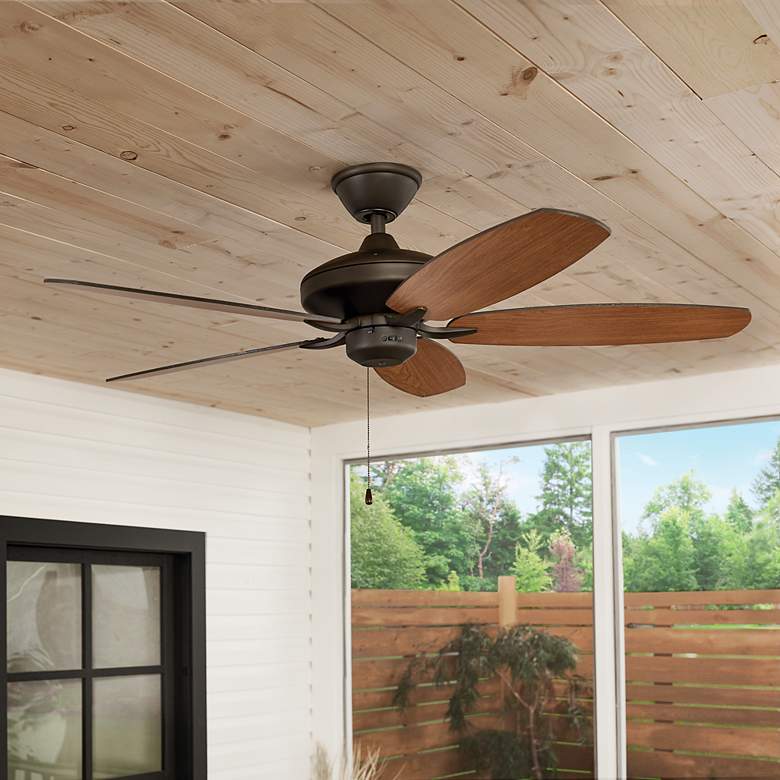 Image 6 52" Kichler Renew Satin Natural Bronze Outdoor Ceiling Fan more views