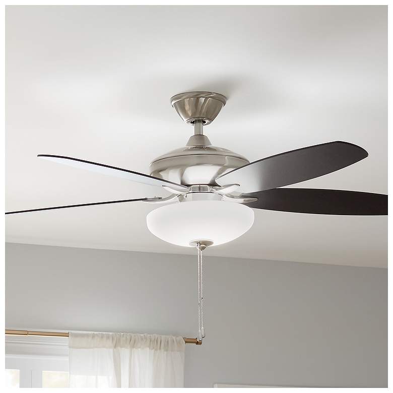 Image 1 52" Kichler Renew Select Brushed Steel 5-Blade LED Ceiling Fan
