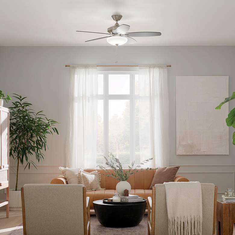 Image 4 52" Kichler Renew Select Brushed Steel 5-Blade LED Ceiling Fan more views