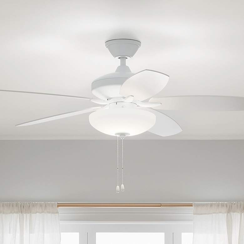 Image 2 52" Kichler Renew Select Matte White LED Ceiling Fan