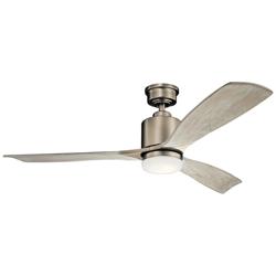 52&quot; Kichler Ridley II Antique Pewter LED Ceiling Fan with Wall Control