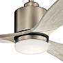 52" Kichler Ridley II Antique Pewter LED Ceiling Fan with Wall Control