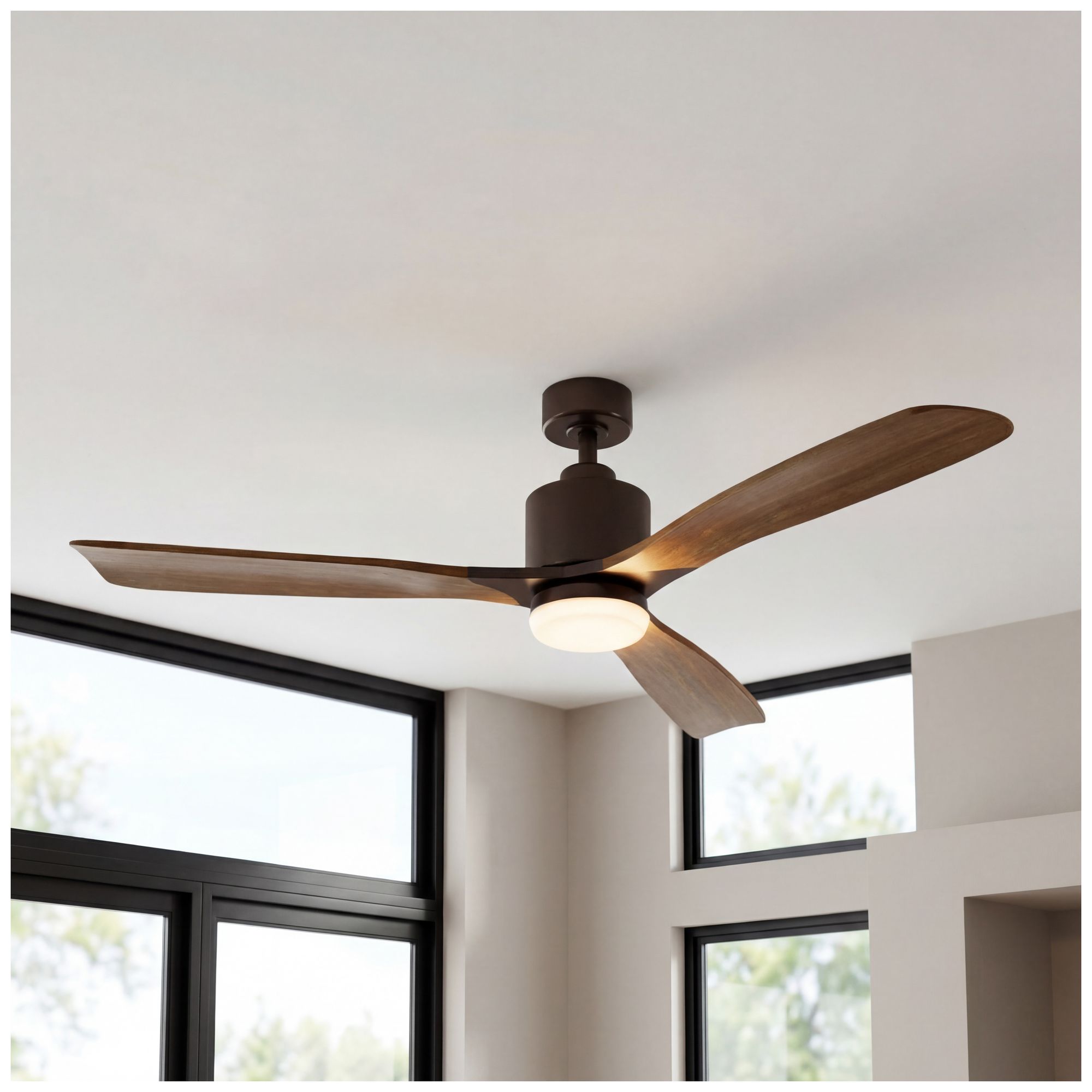 Image 5 52" Kichler Ridley II Bronze LED Ceiling Fan with Wall Control more views