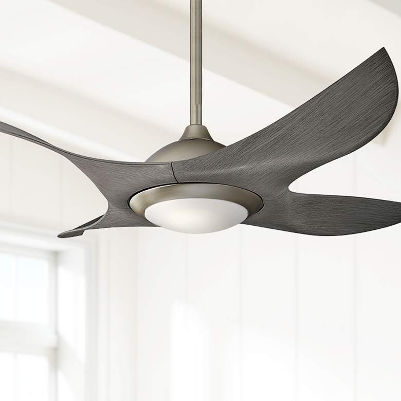 Image 1 52" Kichler Shuriken LED Brushed Nickel Ceiling Fan