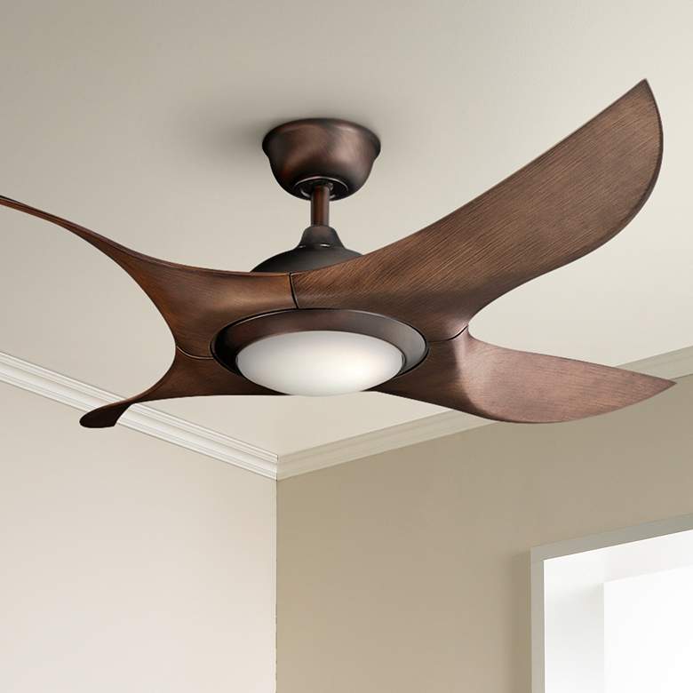 Image 1 52 inch Kichler Shuriken LED Oil Brushed Bronze Ceiling Fan