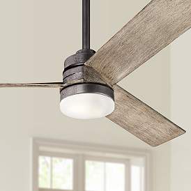 Image1 of 52" Kichler Spyn Anvil Iron LED Ceiling Fan with Wall Control