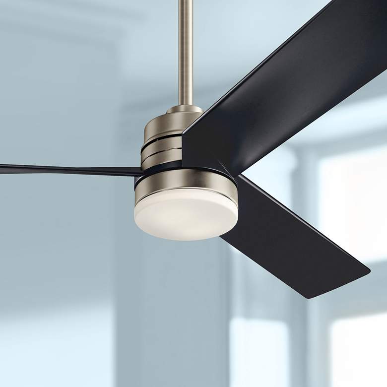 Image 1 52" Kichler Spyn Brushed Nickel LED Ceiling Fan