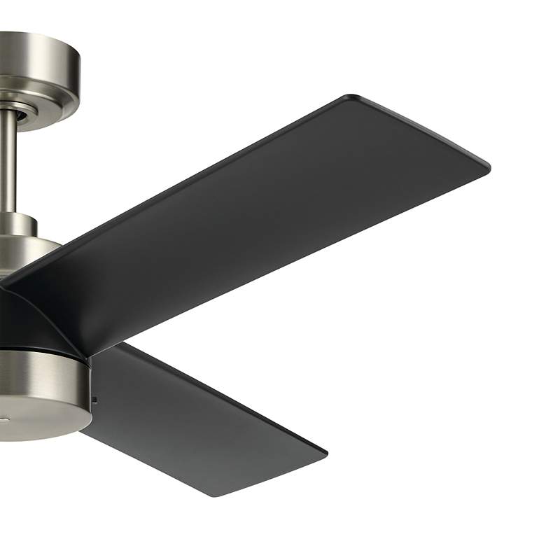 Image 4 52" Kichler Spyn Lite Nickel and Black Pull Chain Ceiling Fan more views