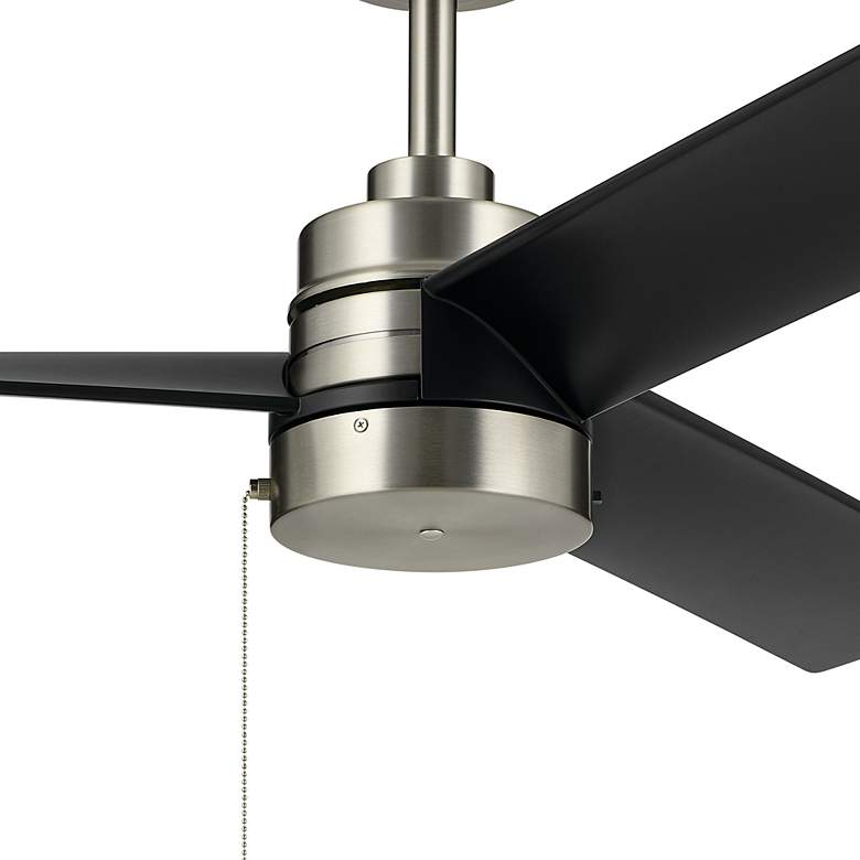 Image 5 52" Kichler Spyn Lite Nickel and Black Pull Chain Ceiling Fan more views