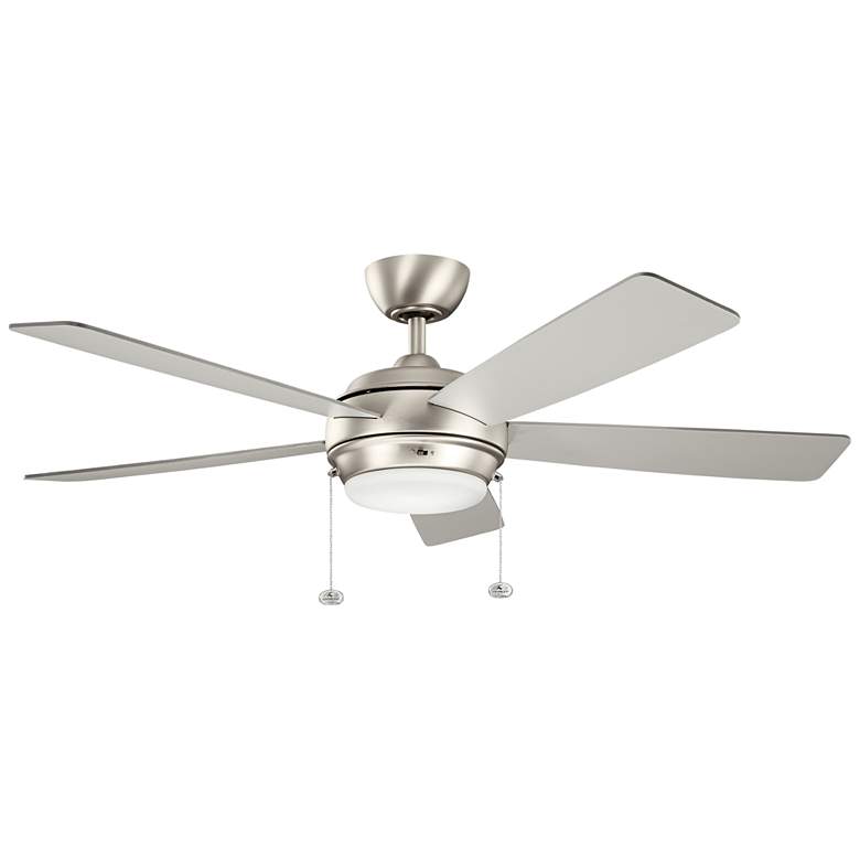 Image 2 52 inch Kichler Starkk Brushed Nickel LED Pull Chain Ceiling Fan