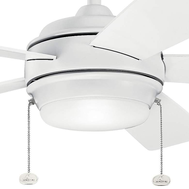 Image 3 52" Kichler Starkk Matte White LED Ceiling Fan with Pull Chain more views