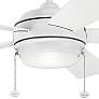 52" Kichler Starkk Matte White LED Ceiling Fan with Pull Chain