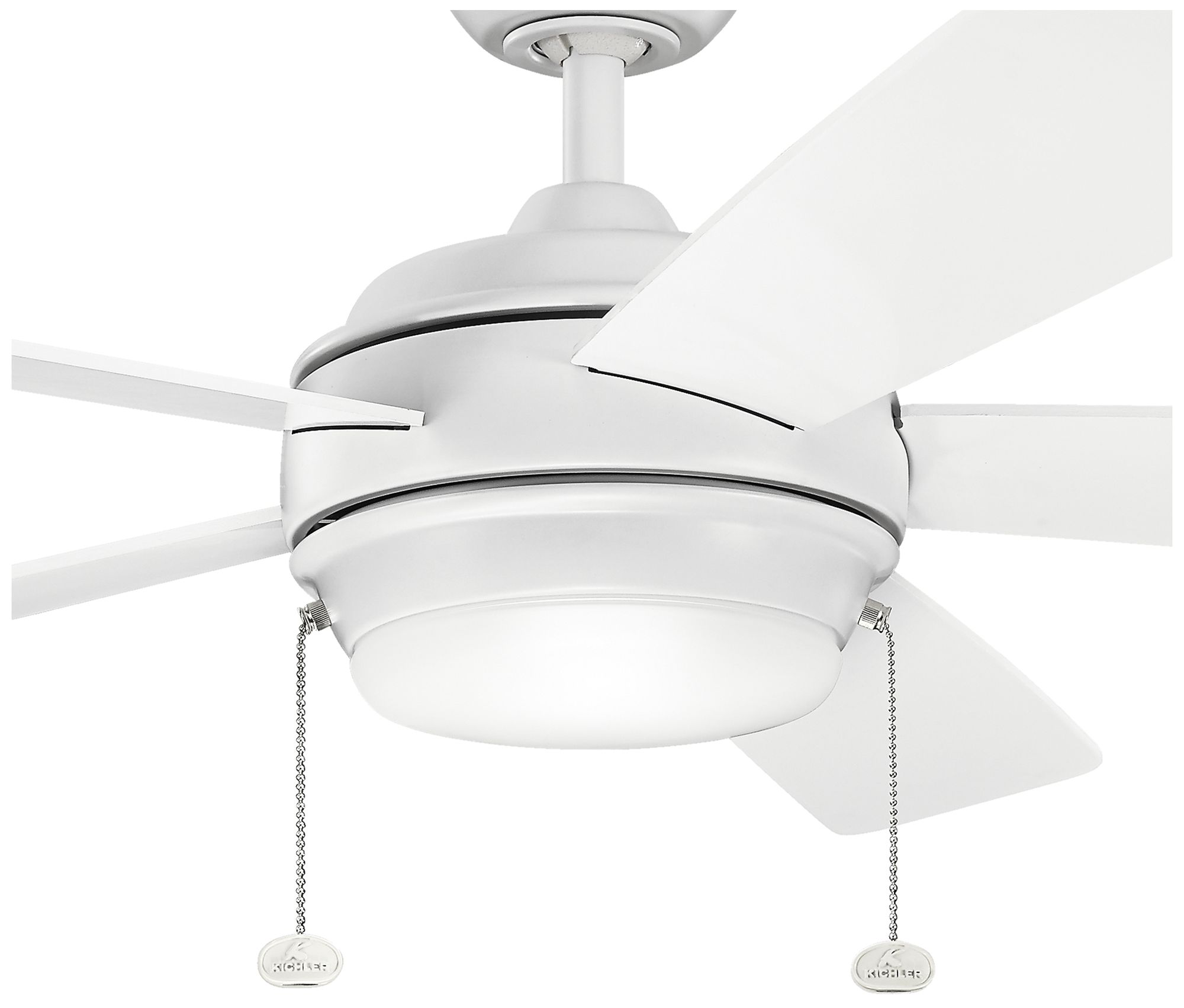 Image 7 52" Kichler Starkk Matte White LED Ceiling Fan with Pull Chain more views