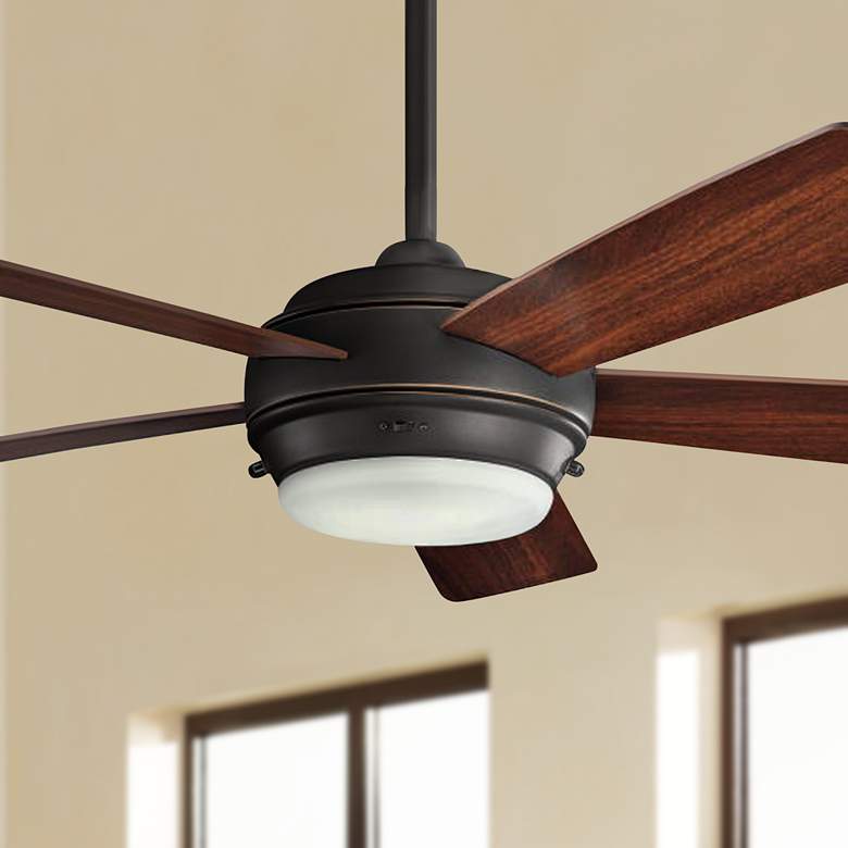 Image 1 52 inch Kichler Starkk Olde Bronze Ceiling Fan