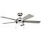 52" Kichler Starkk Polished Nickel LED Ceiling Fan with Pull Chain