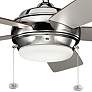 52" Kichler Starkk Polished Nickel LED Ceiling Fan with Pull Chain