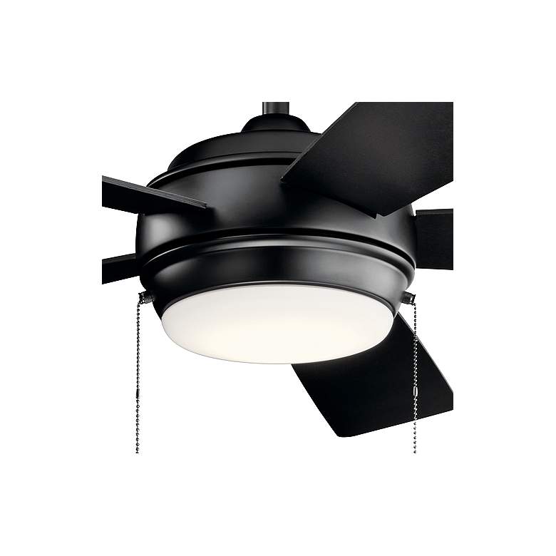 Image 3 52 inch Kichler Starkk Satin Black Modern Pull Chain LED Ceiling Fan more views