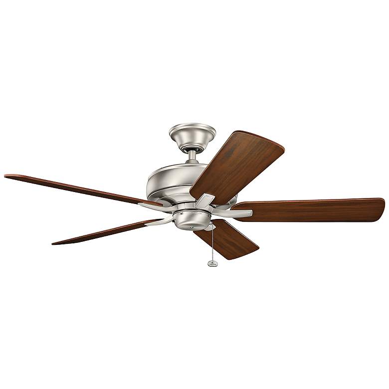 Image 2 52 inch Kichler Terra Brushed Nickel Ceiling Fan with Pull Chain