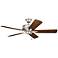 52" Kichler Terra Brushed Nickel Ceiling Fan with Pull Chain