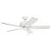 52" Kichler Terra Matte White Pull Chain Ceiling Fan