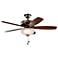 52" Kichler Terra Select Brushed Bronze Pull Chain Ceiling Fan