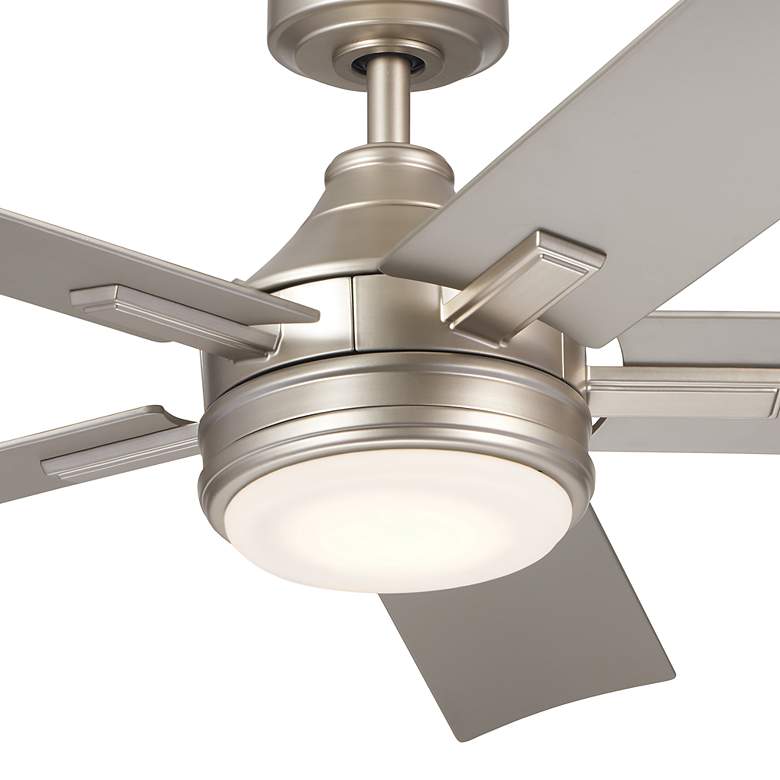 Image 2 52" Kichler Tide Brushed Nickel LED Outdoor Ceiling Fan with Remote more views