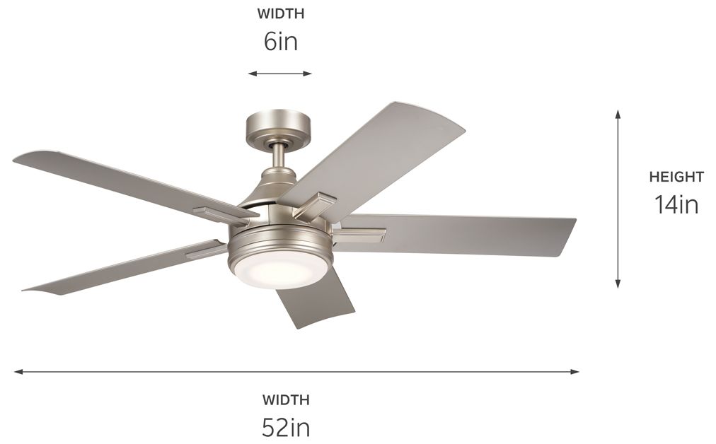 Image 5 52" Kichler Tide Brushed Nickel LED Outdoor Ceiling Fan with Remote more views