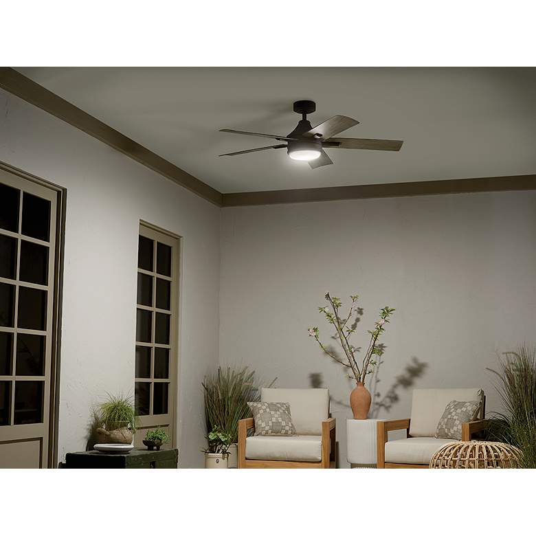 Image 6 52" Kichler Tide Olde Bronze LED Outdoor Ceiling Fan with Remote more views