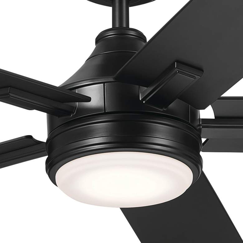 Image 4 52" Kichler Tide Weather+ Black LED Wet Ceiling Fan with Remote more views