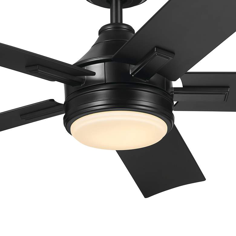 Image 4 52" Kichler Tide Weather+ Black LED Wet Ceiling Fan with Remote more views