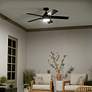 7_52" Kichler Tide Weather+ Black LED Wet Ceiling Fan with Remote more views