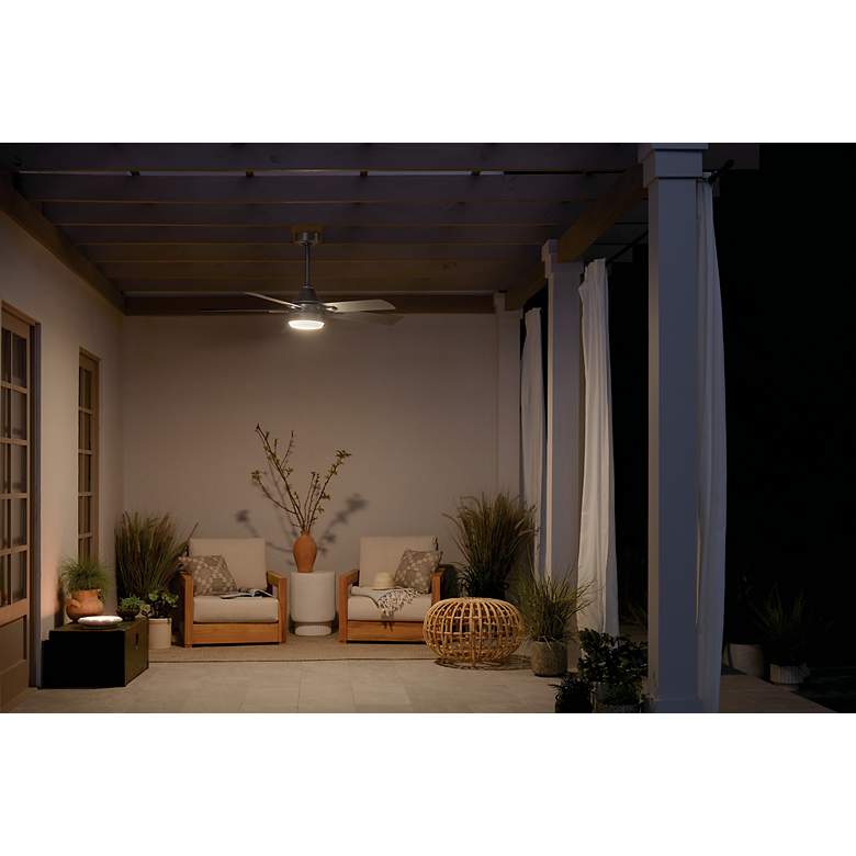 Image 7 52" Kichler Tide Weather+ Brushed Nickel LED Wet Remote Ceiling Fan more views