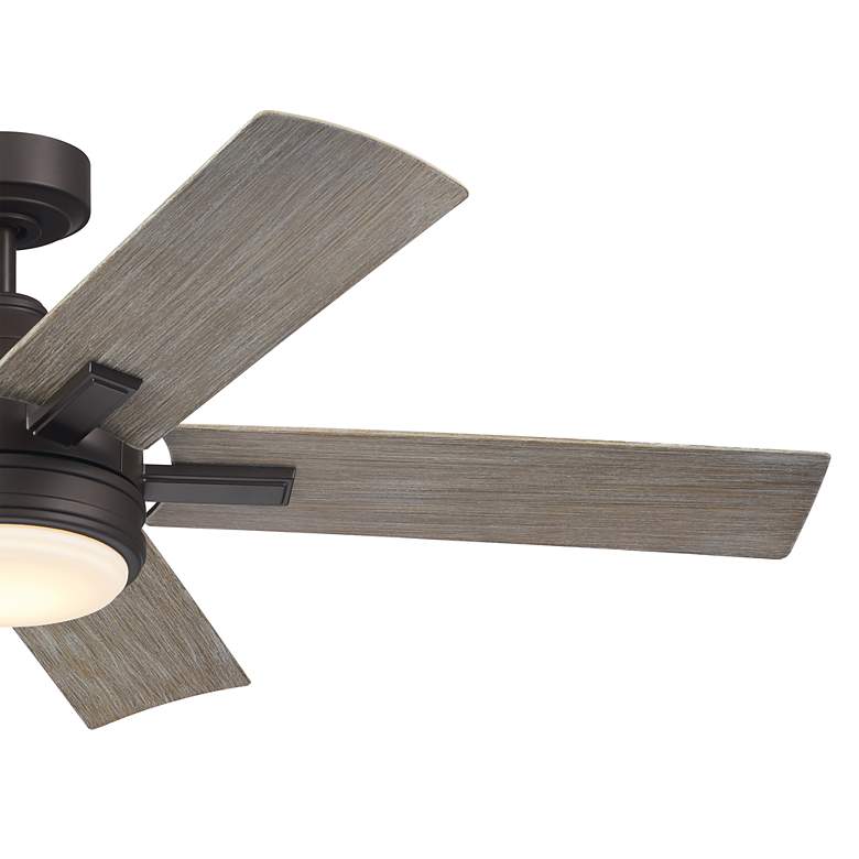 Image 5 52" Kichler Tide Weather+ Olde Bronze LED Wet Remote Ceiling Fan more views