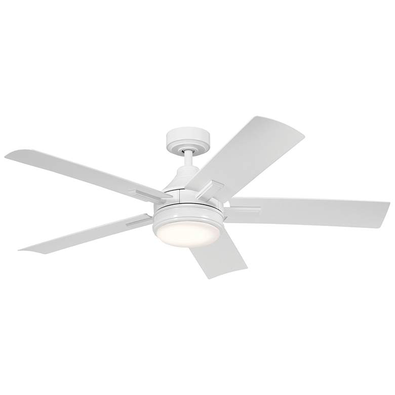 Image 3 52" Kichler Tide Weather+ White LED Wet Ceiling Fan with Remote