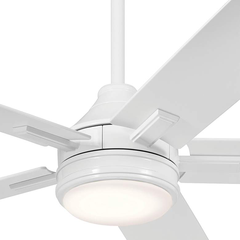 Image 4 52" Kichler Tide Weather+ White LED Wet Ceiling Fan with Remote more views