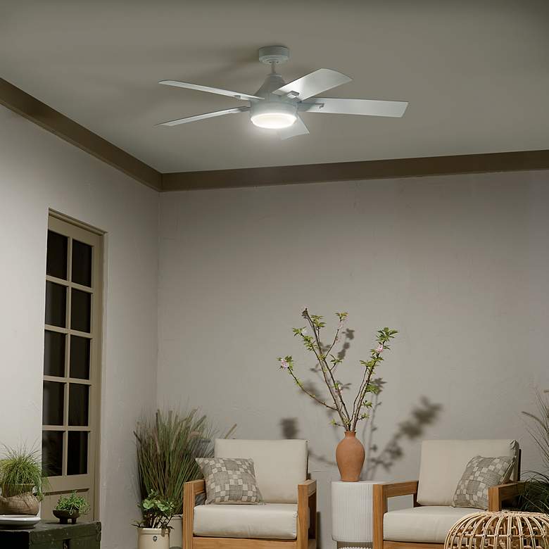 Image 7 52" Kichler Tide Weather+ White LED Wet Ceiling Fan with Remote more views
