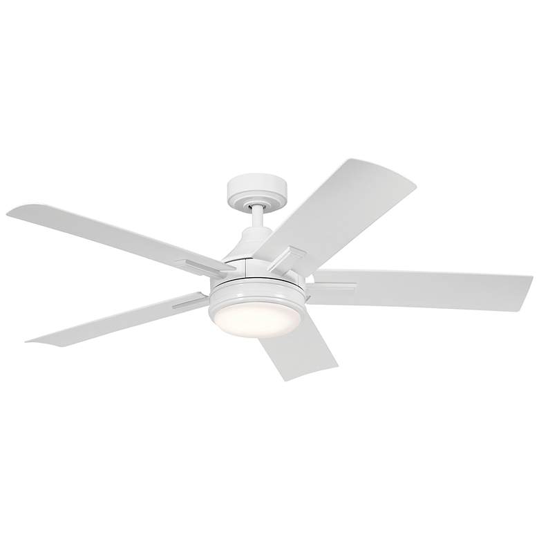 Image 3 52" Kichler Tide White LED Outdoor Ceiling Fan with Remote