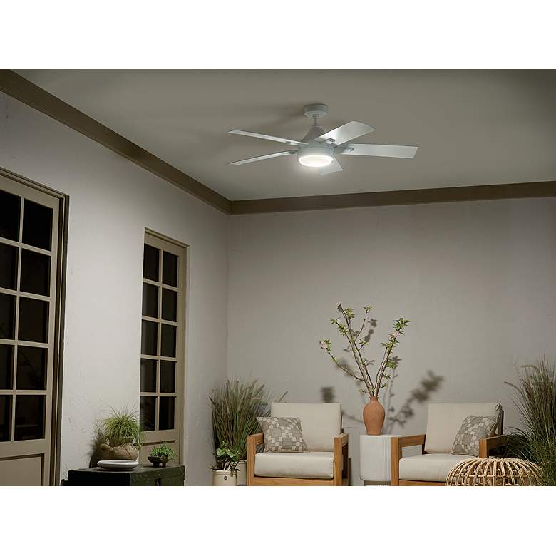 Image 7 52" Kichler Tide White LED Outdoor Ceiling Fan with Remote more views