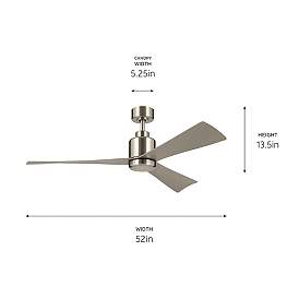 Image5 of 52" Kichler True Brushed Stainless Steel Ceiling Fan more views