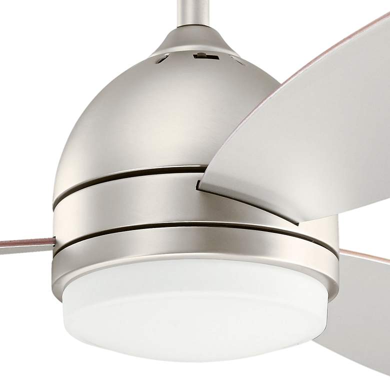 Image 3 52" Kichler Vassar Brushed Nickel LED Ceiling Fan with Wall Control more views
