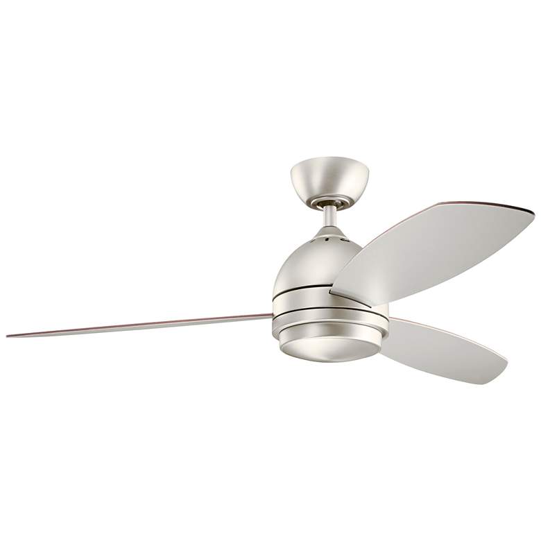 Image 5 52 inch Kichler Vassar Brushed Nickel LED Ceiling Fan with Wall Control more views