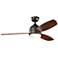 52" Kichler Vassar Olde Bronze LED Ceiling Fan with Wall Control